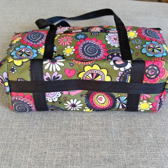 le Sportsac floral zipper shoulder bag / tote bag - Picture 7 of 10